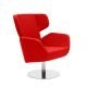 Fauteuil revêtement tissu Felt rouge COSY Softline, position haute