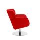 Fauteuil revêtement tissu Felt rouge COSY Softline, position basse