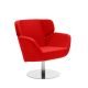 Fauteuil revêtement tissu Felt rouge COSY Softline, position basse