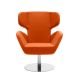 Fauteuil revêtement tissu Felt mandarine COSY Softline, position haute