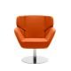 Fauteuil revêtement tissu Felt mandarine COSY Softline, position basse