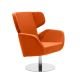 Fauteuil revêtement tissu Felt mandarine COSY Softline, position haute