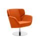 Fauteuil revêtement tissu Felt mandarine COSY Softline, position basse