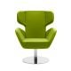 Fauteuil revêtement tissu Felt vert citron COSY Softline, position haute