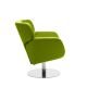 Fauteuil revêtement tissu Felt vert citron COSY Softline, position basse