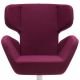 Fauteuil revêtement tissu Felt violet COSY Softline, position haute