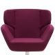 Fauteuil revêtement tissu Felt violet COSY Softline, position basse