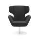 Fauteuil revêtement tissu Felt anthracite COSY Softline, position haute