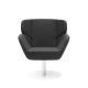 Fauteuil revêtement tissu Felt anthracite COSY Softline, position basse