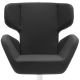 Fauteuil revêtement tissu Felt anthracite COSY Softline, position haute