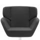 Fauteuil revêtement tissu Felt anthracite COSY Softline, position basse