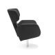 Fauteuil revêtement tissu Felt anthracite COSY Softline, position haute