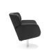 Fauteuil revêtement tissu Felt anthracite COSY Softline, position basse