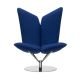 Fauteuil pivotant tissu Divina bleu Klein ANGEL Softline