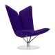  Fauteuil tissu Felt lilas foncé ANGEL Softline