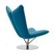 Fauteuil tissu Felt turquoise ANGEL Softline