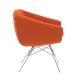 Chaise à accoudoirs AIKO Softline, tissu Divina orange