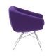 Chaise à accoudoirs AIKO Softline, tissu Divina violet
