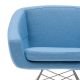 Chaise à accoudoirs AIKO Softline, tissu Divina bleu ciel