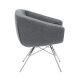 Chaise à accoudoirs AIKO Softline, tissu Felt gris clair