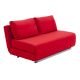  Canapé lit rouge profond CITY Softline, position couchage
