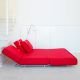  Canapé lit rouge profond CITY Softline, position couchage