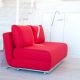  Canapé lit rouge profond CITY Softline