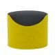 Pouf CORAL Softline, revêtu tissu Felt moutarde/noir