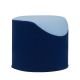 Pouf CORAL Softline, revêtu tissu Felt marine/ciel