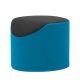 Pouf CORAL Softline, revêtu tissu Felt turquoise/noir