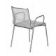 Fauteuil outdoor incolore translucide, pieds chromés PLOT Metalmobil