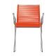 Fauteuil outdoor orangeFauteuil outdoor incolore translucide, pieds chromés PLOT Metalmobil