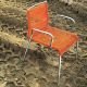 Fauteuil outdoor orange PLOT Metalmobil