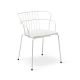 Fauteuil outdoor assise & structure blanc FLINT Metalmobil