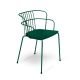 Fauteuil outdoor assise & structure vert anglais FLINT Metalmobil