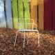 Fauteuil outdoor assise & structure blanc FLINT Metalmobil