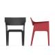 Fauteuils outdoor noir et rouge PEDRERA Vondom