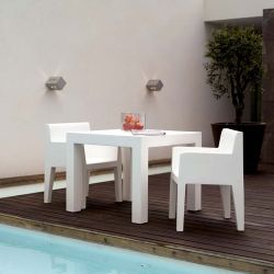 Table outdoor carrée blanche JUT Vondom