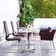 Chaises et fauteuils multicolore marron, piètement inox KENTE Varaschin