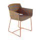 Fauteuil  multicolore orange, piètement orange KENTE Varaschin