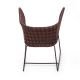 Fauteuil lounge multicolore marron, piètement inox KENTE Varaschin