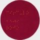 Tapis rond rouge BRAILLE Now Carpets