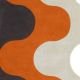 Tapis multi orange FLAMME 1B Now Carpets