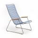 Chaise longue coloris bleu pigeon CLICK Houe