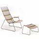 Chaise longue multicolore 1 avec repose-pieds CLICK Houe