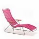 Transat inclinable coloris fuschia  CLICK Houe