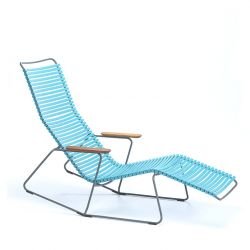Chaise longue sunrocker coloris turquoise CLICK Houe