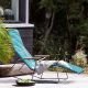 Chaise longue sunrocker coloris turquoise CLICK Houe
