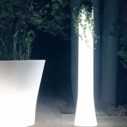 Vase pot lumineux lumière blanche BONES Vondom