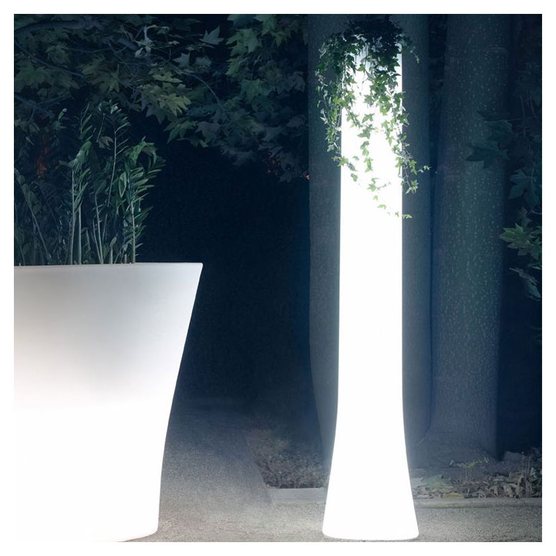 Vase pot lumineux lumière blanche BONES Vondom